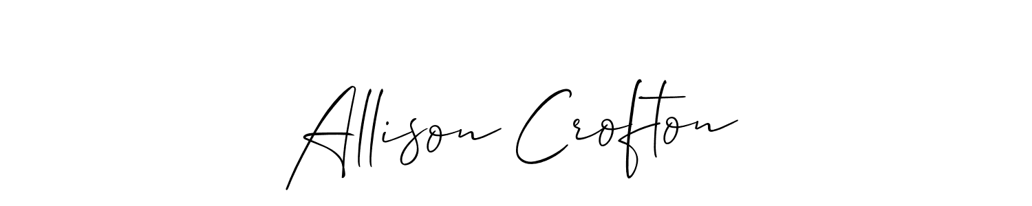 Allison_Script is a professional signature style that is perfect for those who want to add a touch of class to their signature. It is also a great choice for those who want to make their signature more unique. Get Allison Crofton name to fancy signature for free. Allison Crofton signature style 2 images and pictures png