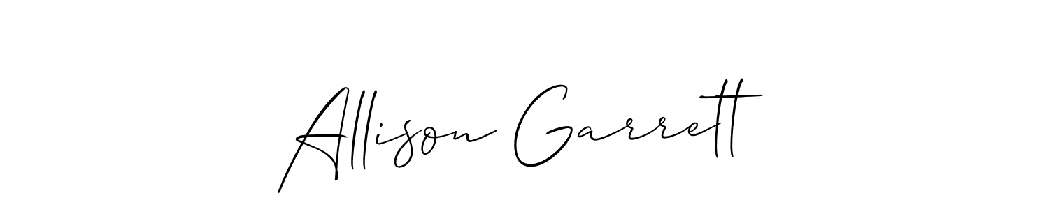 How to make Allison Garrett signature? Allison_Script is a professional autograph style. Create handwritten signature for Allison Garrett name. Allison Garrett signature style 2 images and pictures png