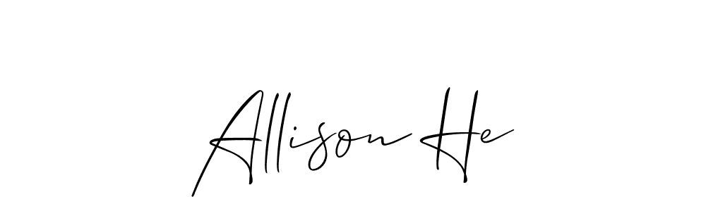 Best and Professional Signature Style for Allison He. Allison_Script Best Signature Style Collection. Allison He signature style 2 images and pictures png