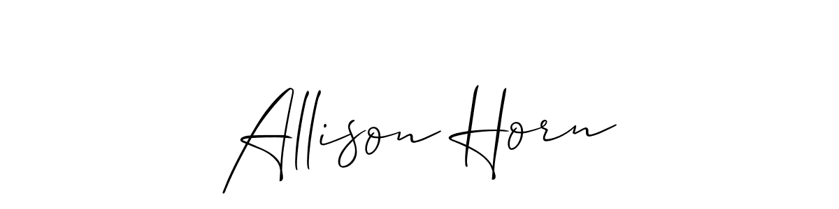 Create a beautiful signature design for name Allison Horn. With this signature (Allison_Script) fonts, you can make a handwritten signature for free. Allison Horn signature style 2 images and pictures png