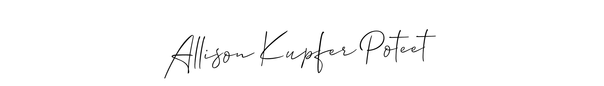 Use a signature maker to create a handwritten signature online. With this signature software, you can design (Allison_Script) your own signature for name Allison Kupfer Poteet. Allison Kupfer Poteet signature style 2 images and pictures png