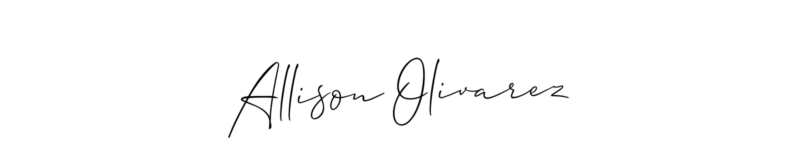 Create a beautiful signature design for name Allison Olivarez. With this signature (Allison_Script) fonts, you can make a handwritten signature for free. Allison Olivarez signature style 2 images and pictures png