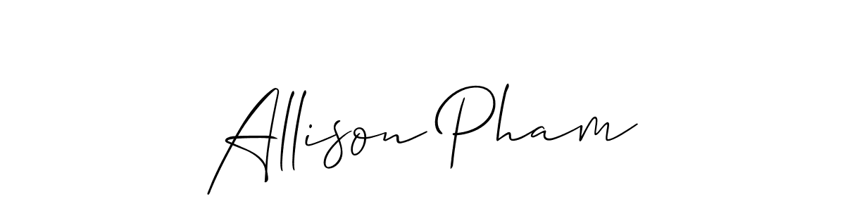 Make a short Allison Pham signature style. Manage your documents anywhere anytime using Allison_Script. Create and add eSignatures, submit forms, share and send files easily. Allison Pham signature style 2 images and pictures png