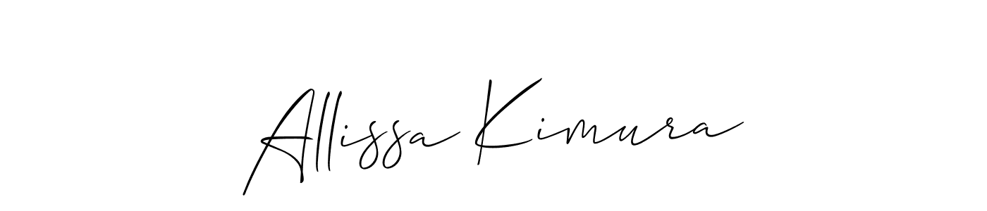 Make a short Allissa Kimura signature style. Manage your documents anywhere anytime using Allison_Script. Create and add eSignatures, submit forms, share and send files easily. Allissa Kimura signature style 2 images and pictures png