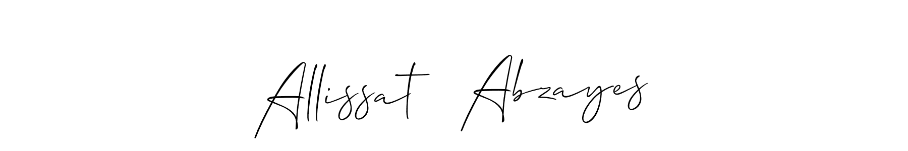 Create a beautiful signature design for name Allissat   Abzayes. With this signature (Allison_Script) fonts, you can make a handwritten signature for free. Allissat   Abzayes signature style 2 images and pictures png