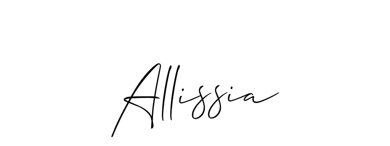 Also we have Allissia name is the best signature style. Create professional handwritten signature collection using Allison_Script autograph style. Allissia signature style 2 images and pictures png