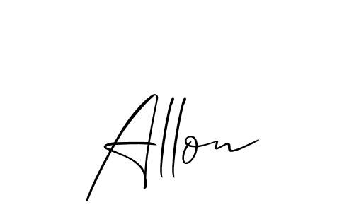 How to make Allon signature? Allison_Script is a professional autograph style. Create handwritten signature for Allon name. Allon signature style 2 images and pictures png
