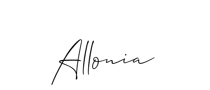 Create a beautiful signature design for name Allonia. With this signature (Allison_Script) fonts, you can make a handwritten signature for free. Allonia signature style 2 images and pictures png
