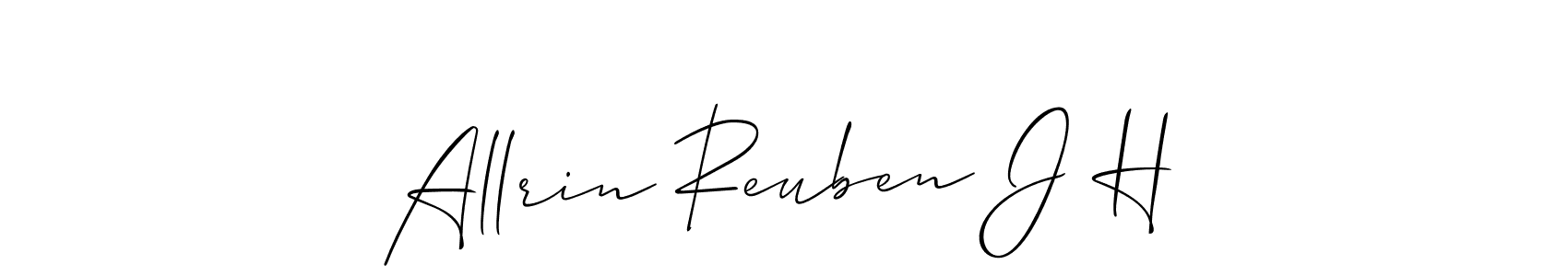 Design your own signature with our free online signature maker. With this signature software, you can create a handwritten (Allison_Script) signature for name Allrin Reuben J H. Allrin Reuben J H signature style 2 images and pictures png