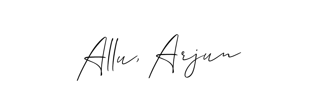 Design your own signature with our free online signature maker. With this signature software, you can create a handwritten (Allison_Script) signature for name Allu, Arjun. Allu, Arjun signature style 2 images and pictures png