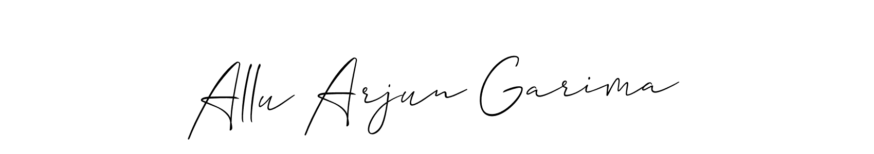 Use a signature maker to create a handwritten signature online. With this signature software, you can design (Allison_Script) your own signature for name Allu Arjun Garima. Allu Arjun Garima signature style 2 images and pictures png