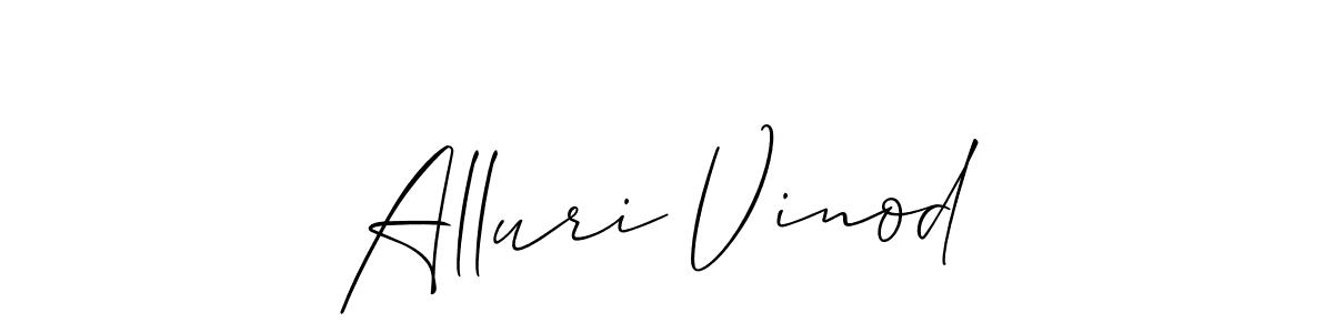 Create a beautiful signature design for name Alluri Vinod. With this signature (Allison_Script) fonts, you can make a handwritten signature for free. Alluri Vinod signature style 2 images and pictures png