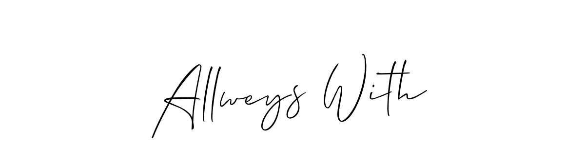 The best way (Allison_Script) to make a short signature is to pick only two or three words in your name. The name Allweys With include a total of six letters. For converting this name. Allweys With signature style 2 images and pictures png