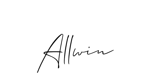 Design your own signature with our free online signature maker. With this signature software, you can create a handwritten (Allison_Script) signature for name Allwin. Allwin signature style 2 images and pictures png