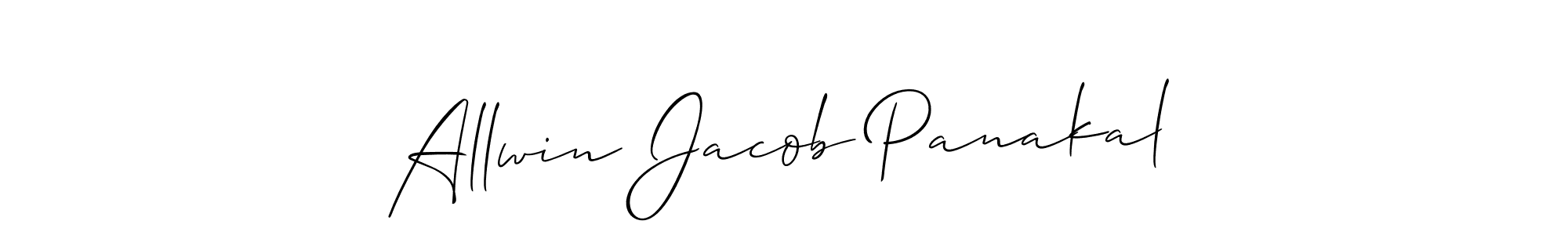 Make a short Allwin Jacob Panakal signature style. Manage your documents anywhere anytime using Allison_Script. Create and add eSignatures, submit forms, share and send files easily. Allwin Jacob Panakal signature style 2 images and pictures png