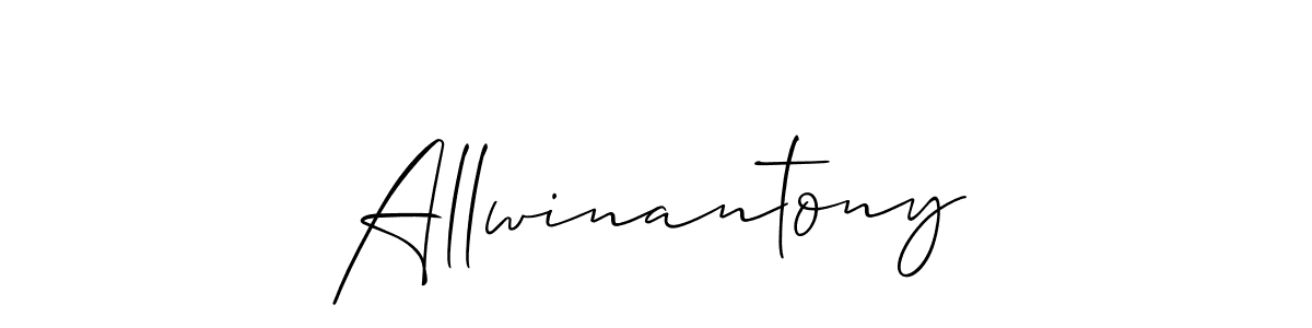 Create a beautiful signature design for name Allwinantony. With this signature (Allison_Script) fonts, you can make a handwritten signature for free. Allwinantony signature style 2 images and pictures png