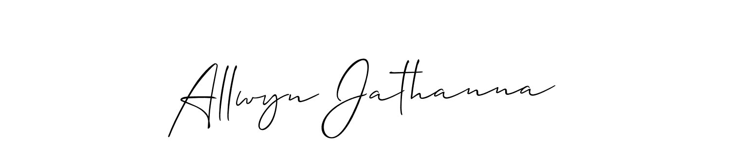 Make a beautiful signature design for name Allwyn Jathanna. Use this online signature maker to create a handwritten signature for free. Allwyn Jathanna signature style 2 images and pictures png