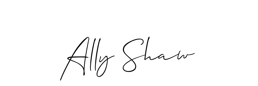 Ally Shaw stylish signature style. Best Handwritten Sign (Allison_Script) for my name. Handwritten Signature Collection Ideas for my name Ally Shaw. Ally Shaw signature style 2 images and pictures png