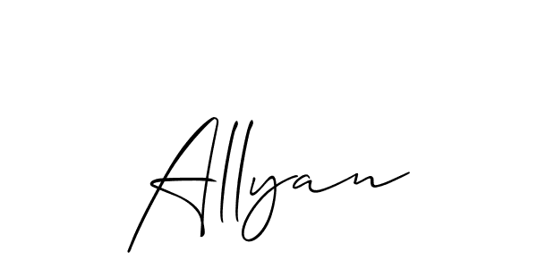 It looks lik you need a new signature style for name Allyan. Design unique handwritten (Allison_Script) signature with our free signature maker in just a few clicks. Allyan signature style 2 images and pictures png