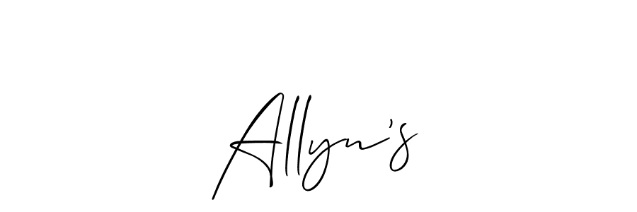 Make a beautiful signature design for name Allyn’s. With this signature (Allison_Script) style, you can create a handwritten signature for free. Allyn’s signature style 2 images and pictures png