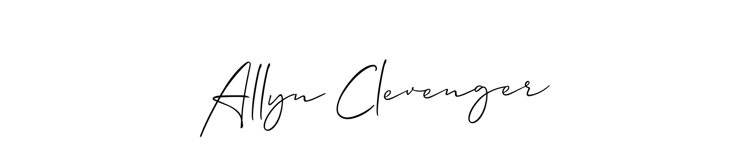 Design your own signature with our free online signature maker. With this signature software, you can create a handwritten (Allison_Script) signature for name Allyn Clevenger. Allyn Clevenger signature style 2 images and pictures png