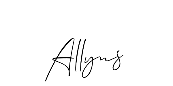 How to Draw Allyns signature style? Allison_Script is a latest design signature styles for name Allyns. Allyns signature style 2 images and pictures png
