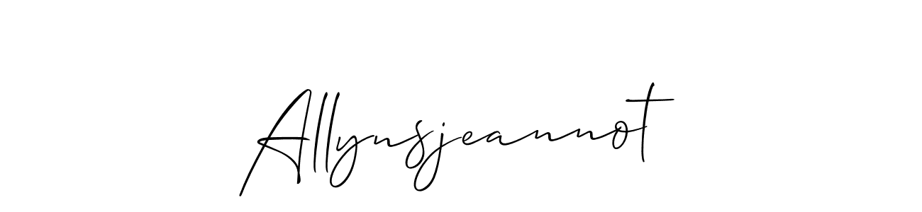 Similarly Allison_Script is the best handwritten signature design. Signature creator online .You can use it as an online autograph creator for name Allynsjeannot. Allynsjeannot signature style 2 images and pictures png