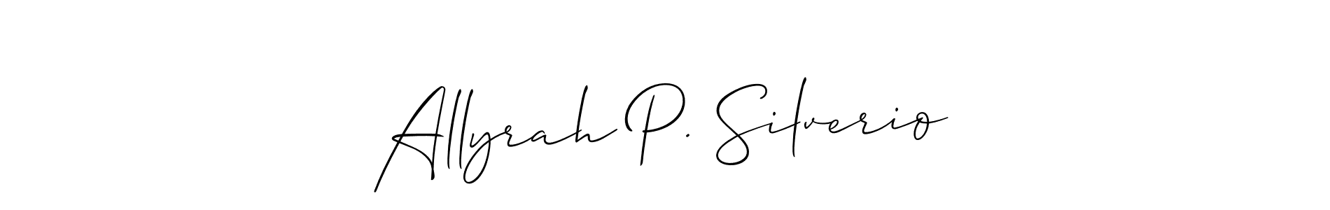 Use a signature maker to create a handwritten signature online. With this signature software, you can design (Allison_Script) your own signature for name Allyrah P. Silverio. Allyrah P. Silverio signature style 2 images and pictures png