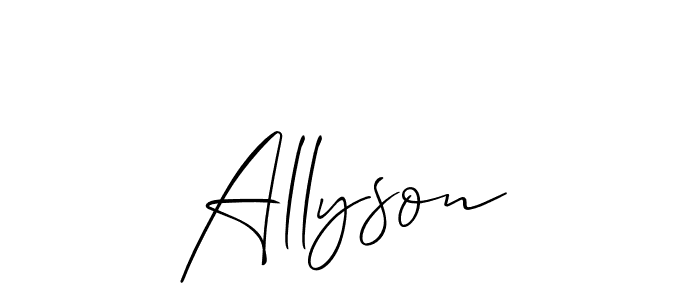 Make a beautiful signature design for name Allyson. Use this online signature maker to create a handwritten signature for free. Allyson signature style 2 images and pictures png