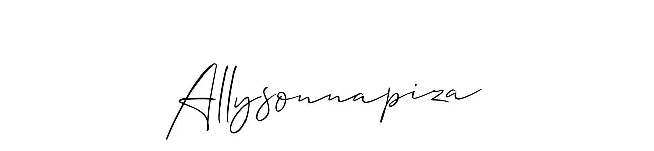 Use a signature maker to create a handwritten signature online. With this signature software, you can design (Allison_Script) your own signature for name Allysonnapiza. Allysonnapiza signature style 2 images and pictures png