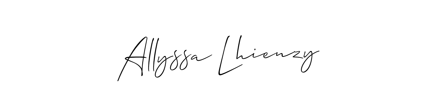 You should practise on your own different ways (Allison_Script) to write your name (Allyssa Lhienzy) in signature. don't let someone else do it for you. Allyssa Lhienzy signature style 2 images and pictures png