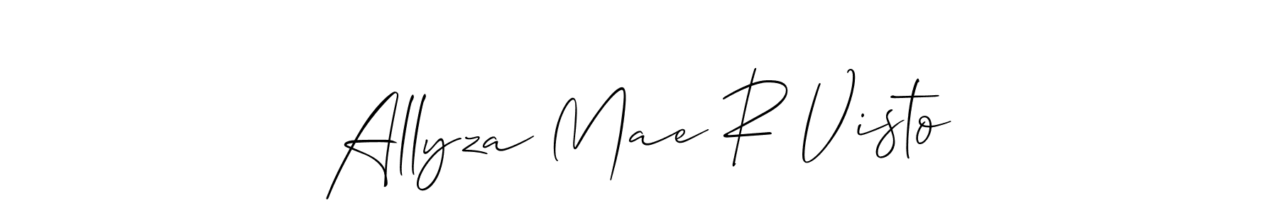 Create a beautiful signature design for name Allyza Mae R Visto. With this signature (Allison_Script) fonts, you can make a handwritten signature for free. Allyza Mae R Visto signature style 2 images and pictures png