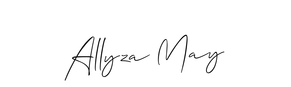 The best way (Allison_Script) to make a short signature is to pick only two or three words in your name. The name Allyza May include a total of six letters. For converting this name. Allyza May signature style 2 images and pictures png