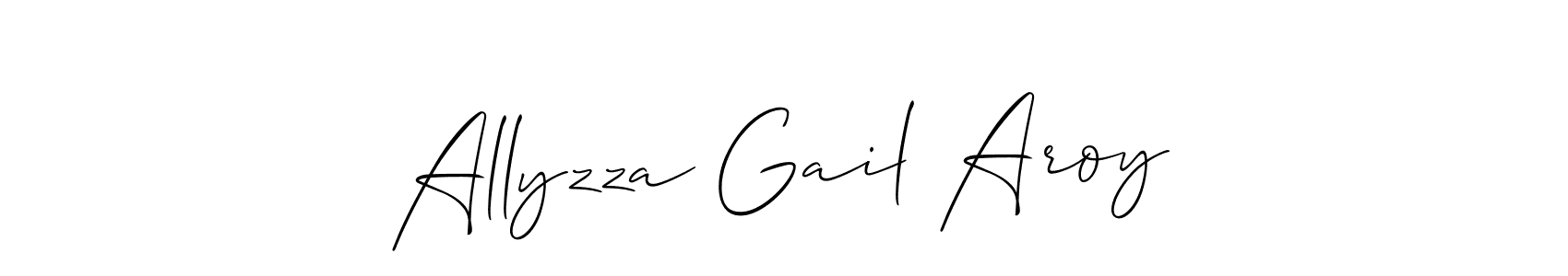 Make a beautiful signature design for name Allyzza Gail Aroy. With this signature (Allison_Script) style, you can create a handwritten signature for free. Allyzza Gail Aroy signature style 2 images and pictures png