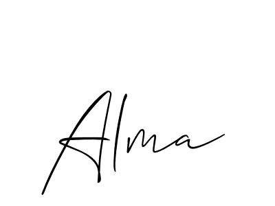 Allison_Script is a professional signature style that is perfect for those who want to add a touch of class to their signature. It is also a great choice for those who want to make their signature more unique. Get Alma name to fancy signature for free. Alma signature style 2 images and pictures png