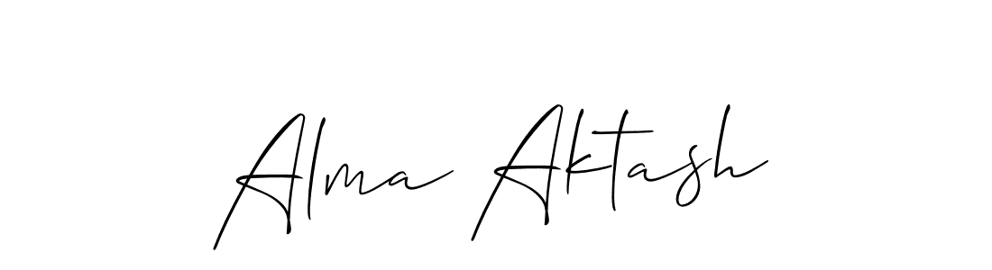 You should practise on your own different ways (Allison_Script) to write your name (Alma Aktash) in signature. don't let someone else do it for you. Alma Aktash signature style 2 images and pictures png