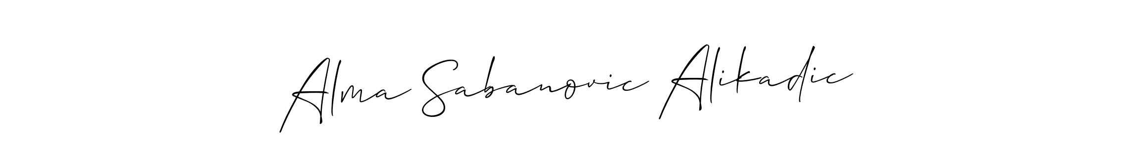 It looks lik you need a new signature style for name Alma Sabanovic Alikadic. Design unique handwritten (Allison_Script) signature with our free signature maker in just a few clicks. Alma Sabanovic Alikadic signature style 2 images and pictures png