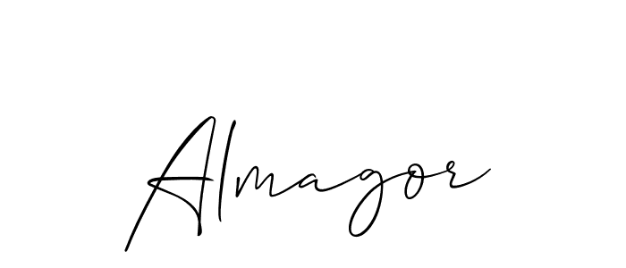 The best way (Allison_Script) to make a short signature is to pick only two or three words in your name. The name Almagor include a total of six letters. For converting this name. Almagor signature style 2 images and pictures png