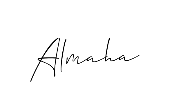 if you are searching for the best signature style for your name Almaha. so please give up your signature search. here we have designed multiple signature styles  using Allison_Script. Almaha signature style 2 images and pictures png