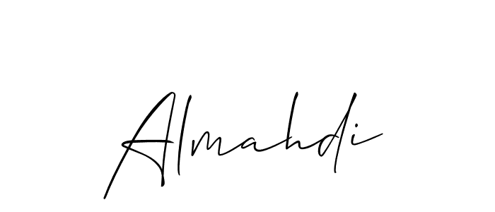 How to make Almahdi name signature. Use Allison_Script style for creating short signs online. This is the latest handwritten sign. Almahdi signature style 2 images and pictures png