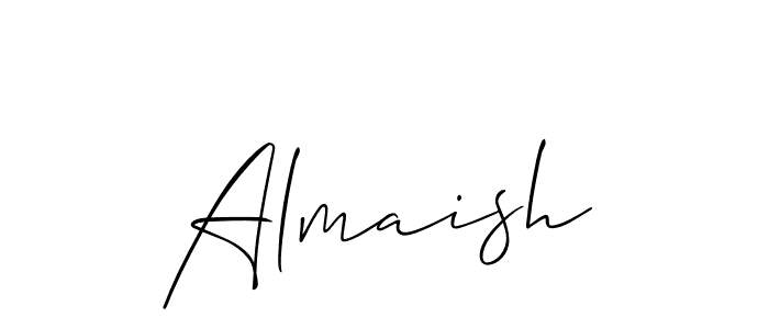Allison_Script is a professional signature style that is perfect for those who want to add a touch of class to their signature. It is also a great choice for those who want to make their signature more unique. Get Almaish name to fancy signature for free. Almaish signature style 2 images and pictures png