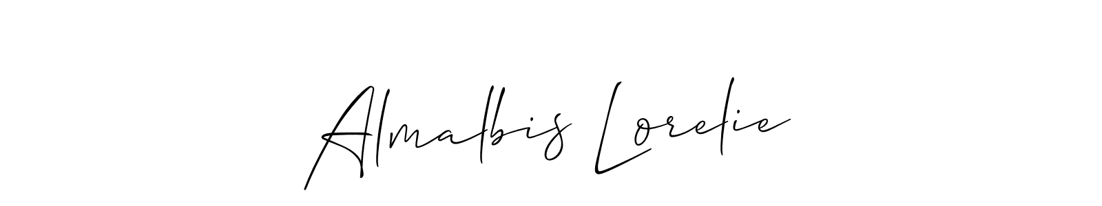 How to make Almalbis Lorelie signature? Allison_Script is a professional autograph style. Create handwritten signature for Almalbis Lorelie name. Almalbis Lorelie signature style 2 images and pictures png