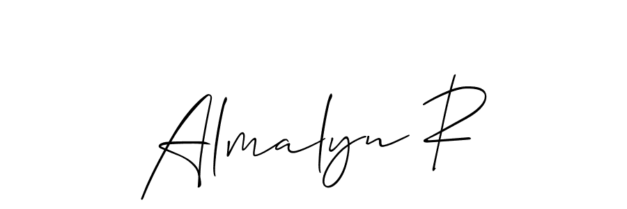 Make a beautiful signature design for name Almalyn R. With this signature (Allison_Script) style, you can create a handwritten signature for free. Almalyn R signature style 2 images and pictures png