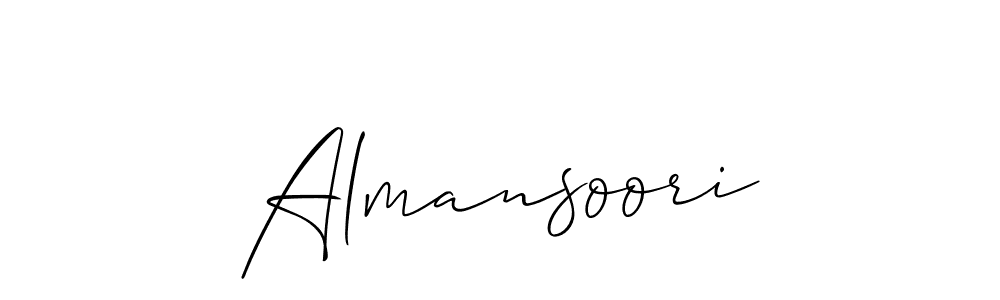 Allison_Script is a professional signature style that is perfect for those who want to add a touch of class to their signature. It is also a great choice for those who want to make their signature more unique. Get Almansoori name to fancy signature for free. Almansoori signature style 2 images and pictures png