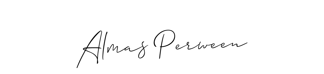 You should practise on your own different ways (Allison_Script) to write your name (Almas Perween) in signature. don't let someone else do it for you. Almas Perween signature style 2 images and pictures png