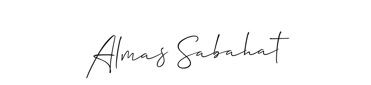 How to Draw Almas Sabahat signature style? Allison_Script is a latest design signature styles for name Almas Sabahat. Almas Sabahat signature style 2 images and pictures png