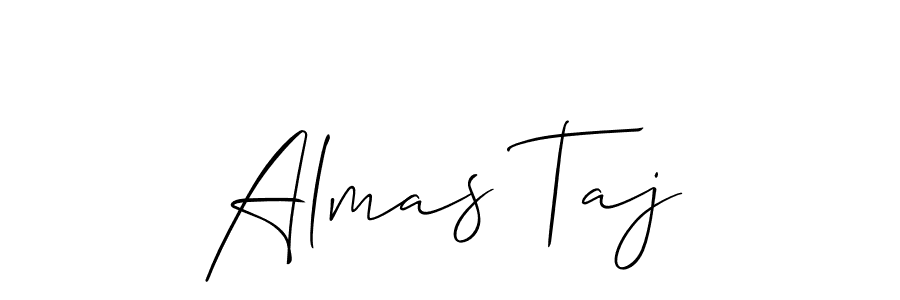 Create a beautiful signature design for name Almas Taj. With this signature (Allison_Script) fonts, you can make a handwritten signature for free. Almas Taj signature style 2 images and pictures png