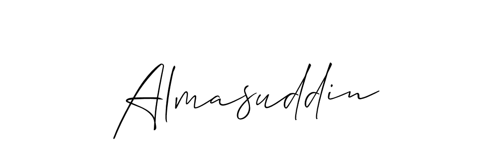 How to make Almasuddin name signature. Use Allison_Script style for creating short signs online. This is the latest handwritten sign. Almasuddin signature style 2 images and pictures png