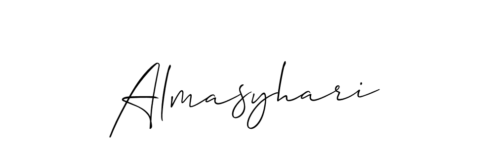 It looks lik you need a new signature style for name Almasyhari. Design unique handwritten (Allison_Script) signature with our free signature maker in just a few clicks. Almasyhari signature style 2 images and pictures png