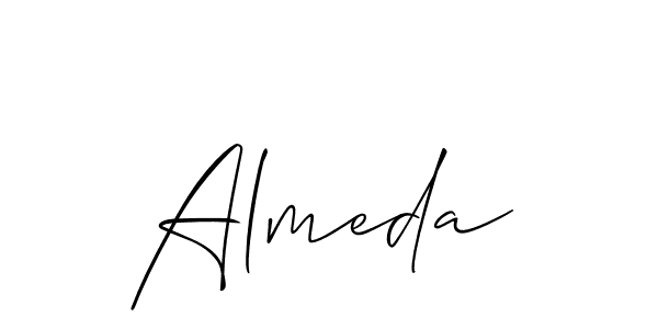 Create a beautiful signature design for name Almeda. With this signature (Allison_Script) fonts, you can make a handwritten signature for free. Almeda signature style 2 images and pictures png